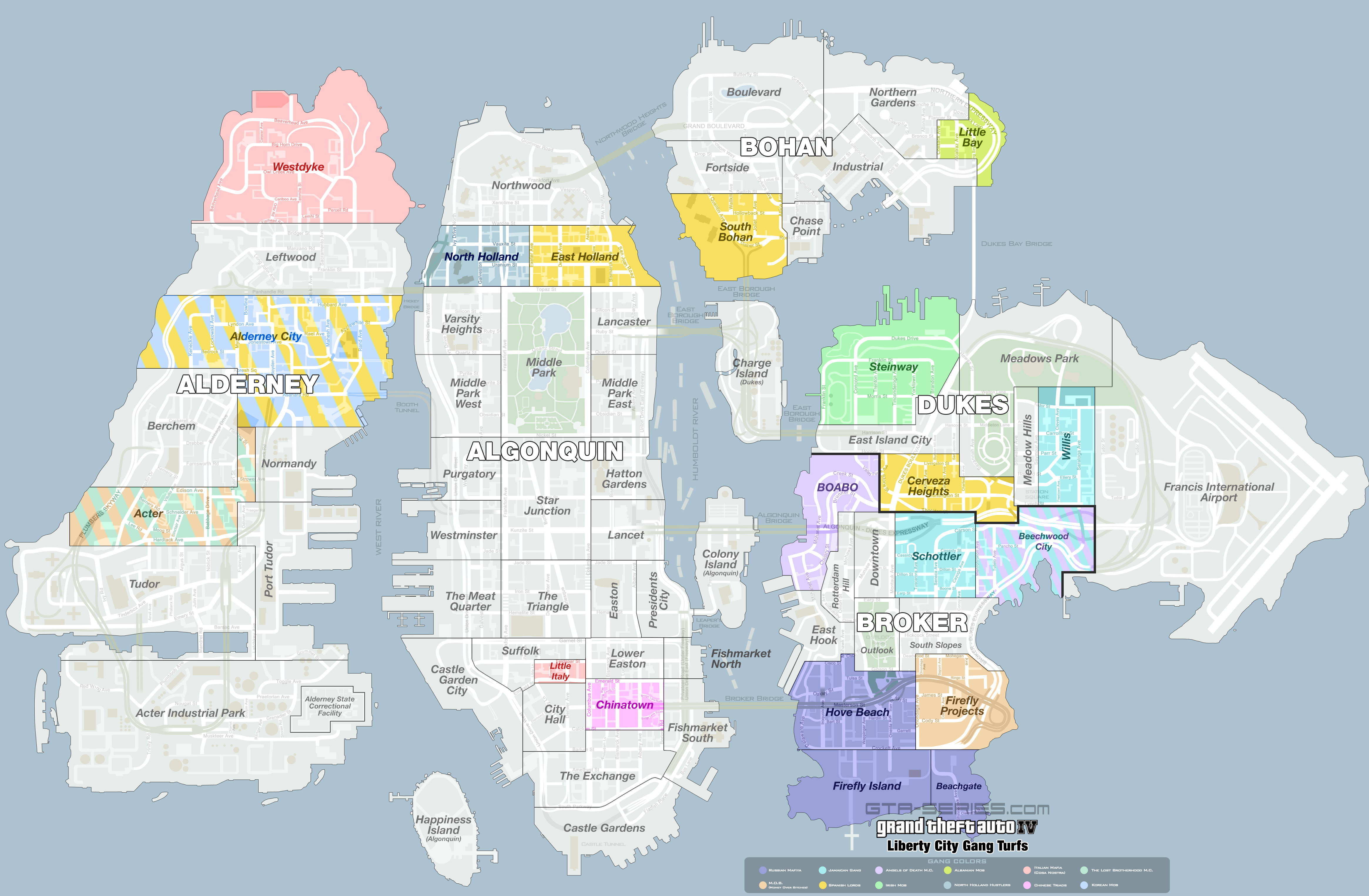 gta 4 map neighborhoods